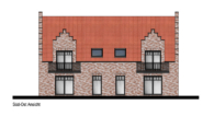 Süd-Ost Ansicht - Neubauprojekt in Norddeich! Exklusive OG-Ferienwohnung mit Balkon!